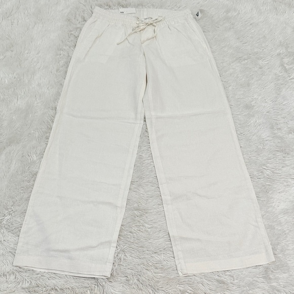 🌴 NWT Old Navy Linen Blend Wide Leg Pants - Picture 1 of 4